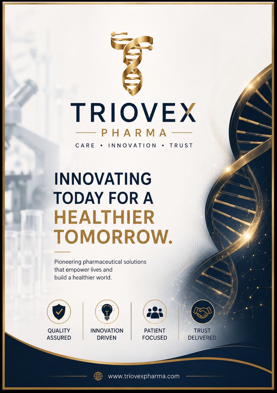 Triovex Pharma poster — Innovating Today for a Healthier Tomorrow
